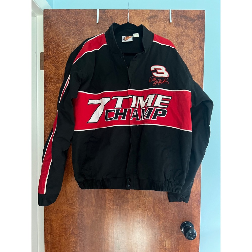 Winners Circle Racing Jacket Men XL Black Good Dale Earnhardt 7 Time Champ 3